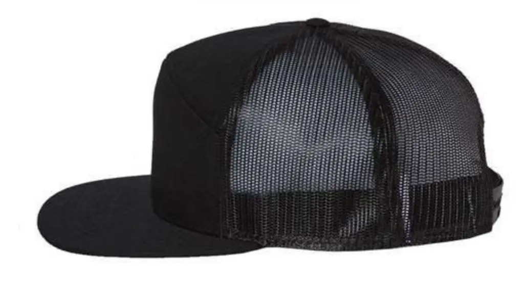 Richardson - Seven-Panel Trucker Cap - Black side.webp