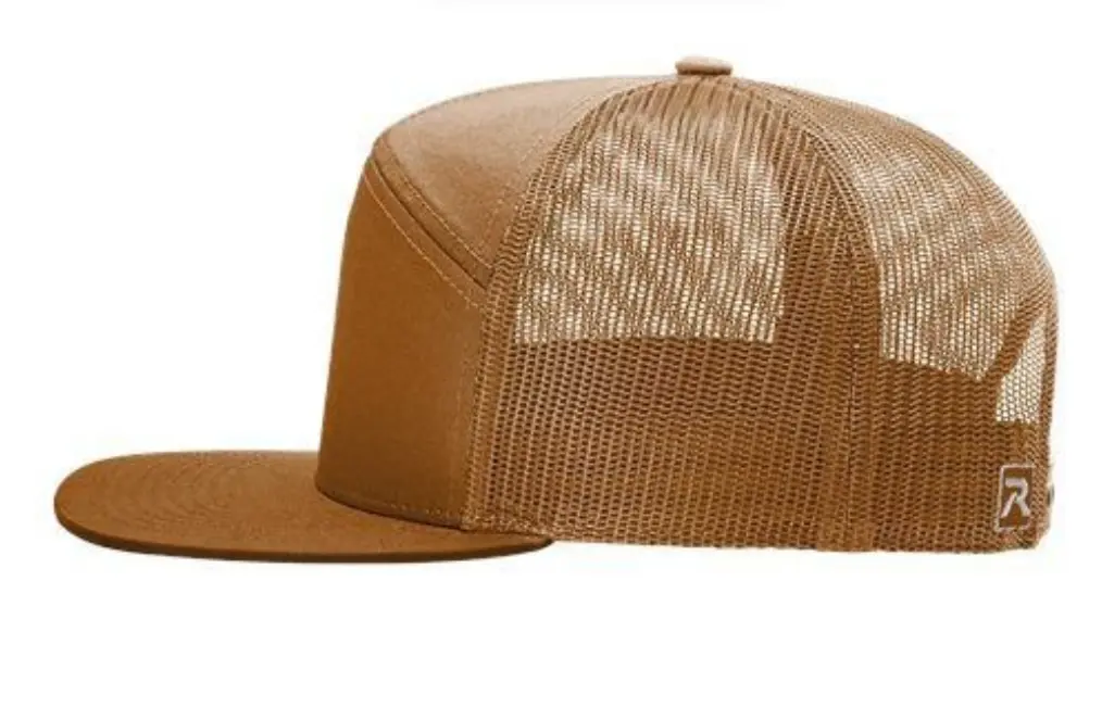 Richardson - Seven-Panel Trucker Cap - Caramel side.webp