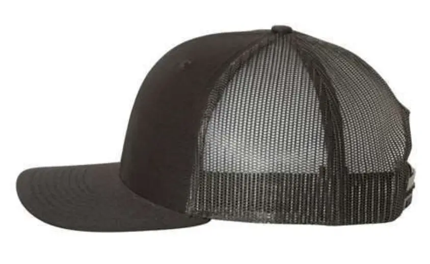 Snapback Trucker Cap - Black side.webp