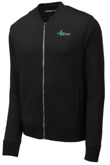 Sport-Tek® Lightweight French Terry Bomber (Black, X-Small, Aurora Community Services)