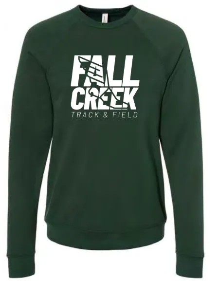 BELLA+CANVAS® Unisex Sponge Fleece Raglan Sweatshirt FC Track Stacked Logo