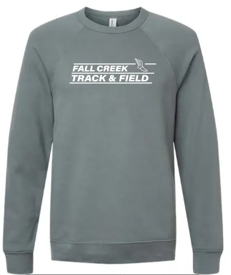 BELLA+CANVAS® Unisex Sponge Fleece Raglan Sweatshirt FC Track Lined Logo