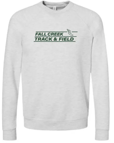 BELLA+CANVAS® Unisex Sponge Fleece Raglan Sweatshirt FC Track Lined Logo