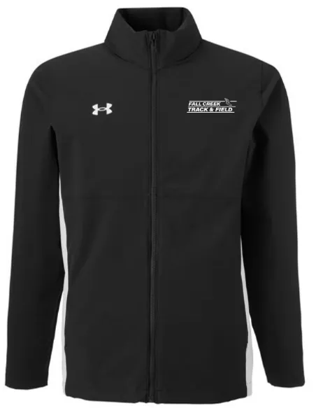 Under Armour Men's Rival Stretch Jacket FC Track Lined Logo (Black, Small)