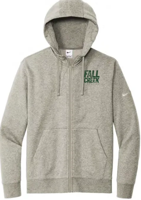 Nike Club Fleece Sleeve Swoosh Full-Zip Hoodie FC Track Stacked Logo