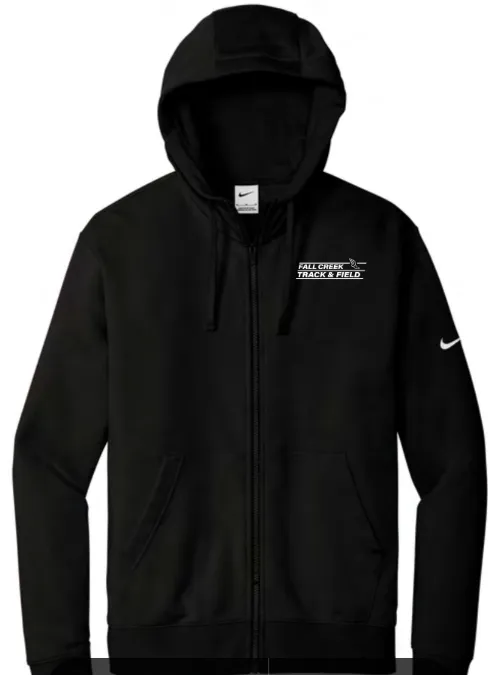 Nike Club Fleece Sleeve Swoosh Full-Zip Hoodie FC Track Lined Logo
