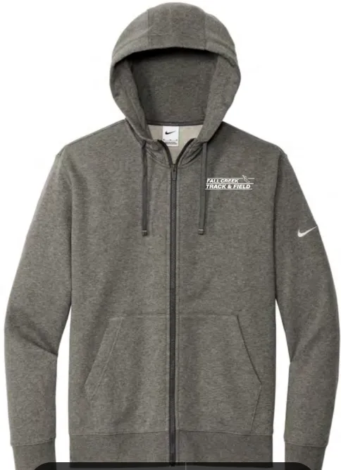 Nike Club Fleece Sleeve Swoosh Full-Zip Hoodie FC Track Lined Logo
