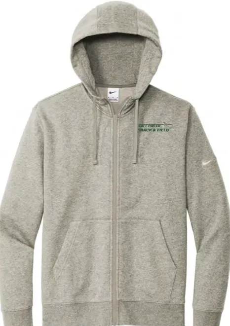 Nike Club Fleece Sleeve Swoosh Full-Zip Hoodie FC Track Lined Logo