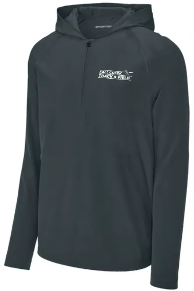 Sport-Tek Repeat 1/2-Zip Long Sleeve Hooded Jacket FC Track Lined Logo