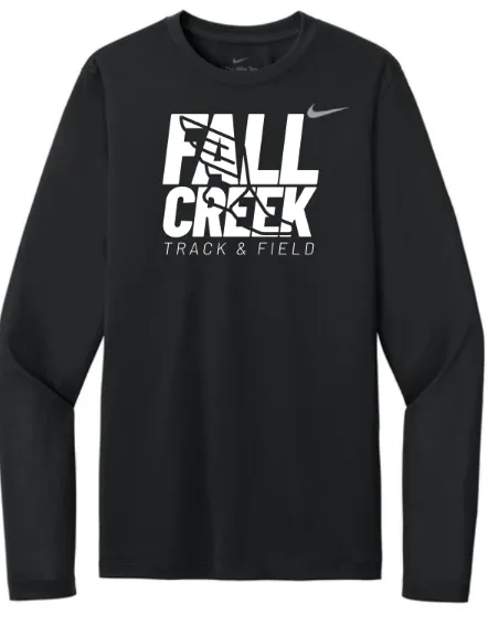 Nike Team rLegend Long Sleeve Tee FC Track Stacked Logo (Black, Small)