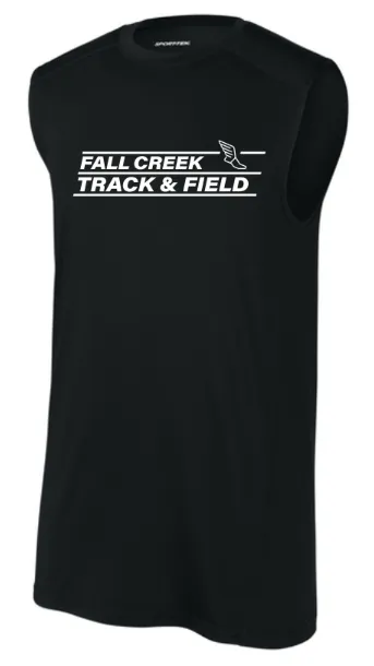 Sport-Tek® PosiCharge® Compression Sleeveless Tee FC Track Lined Logo (Black, X-Small)