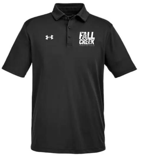 Under Armour Men's Tech™ Polo - Fall Creek Stacked Logo (Black, Small)