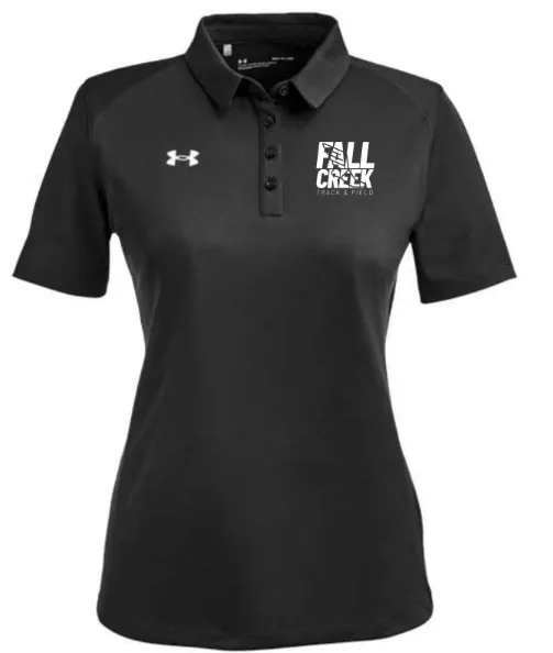 Under Armour Women's Tech™ Polo FC Track Stacked Logo (Black, X-Small)