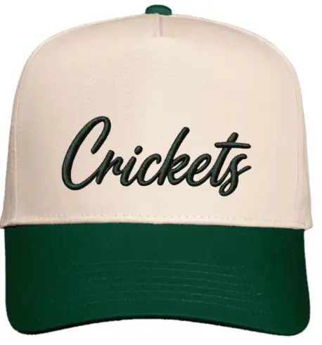 Five-Panel Twill Cap Cricket Front and The Crick Side Panel FC Track