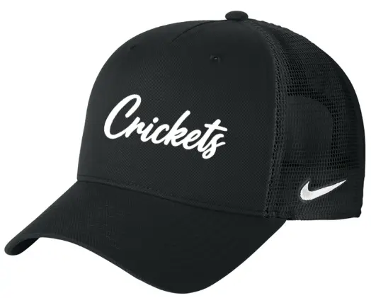 Nike Snapback Mesh Trucker Cap Cricket Front White Logo Only FC Track