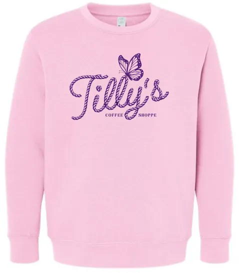 LAT Youth Elevated Fleece Crewneck Sweatshirt (Neon Pink, X-Small)