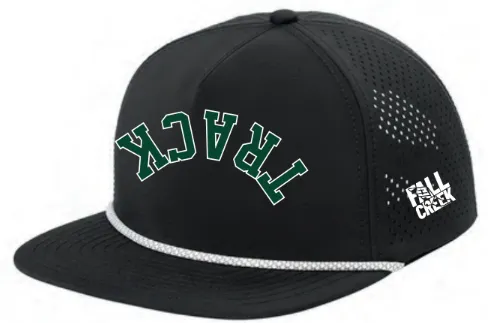 OGIO® 5-Panel Rope Performance Cap Upside Down FC Track Logo with Side Panel (Black, Small)