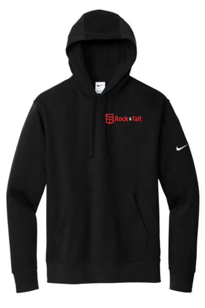 Nike Women's Club Fleece Sleeve Swoosh Pullover (Design A, Black, Small)