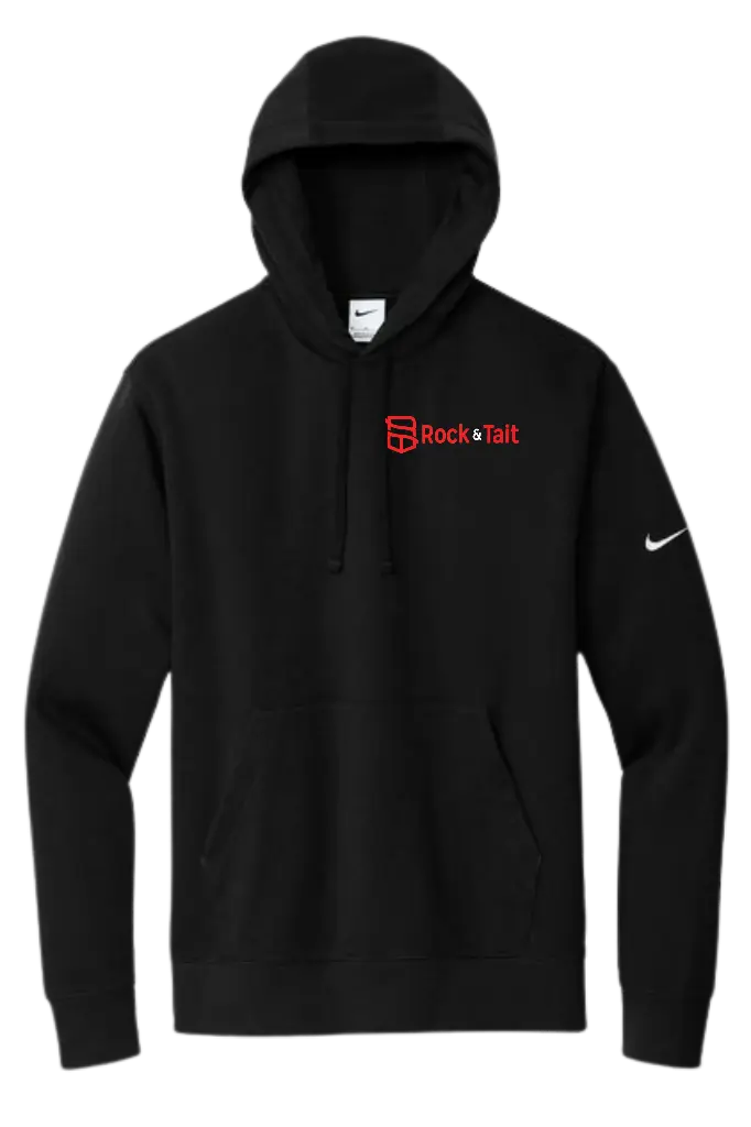 Nike Club Fleece Sleeve Swoosh Pullover (Design A, Black, Small)