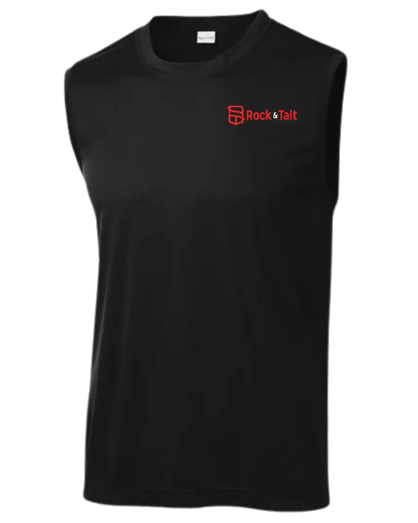 Sport Tek Posicharge Sleeveless Competitor Tee (Design A, Black, Small)
