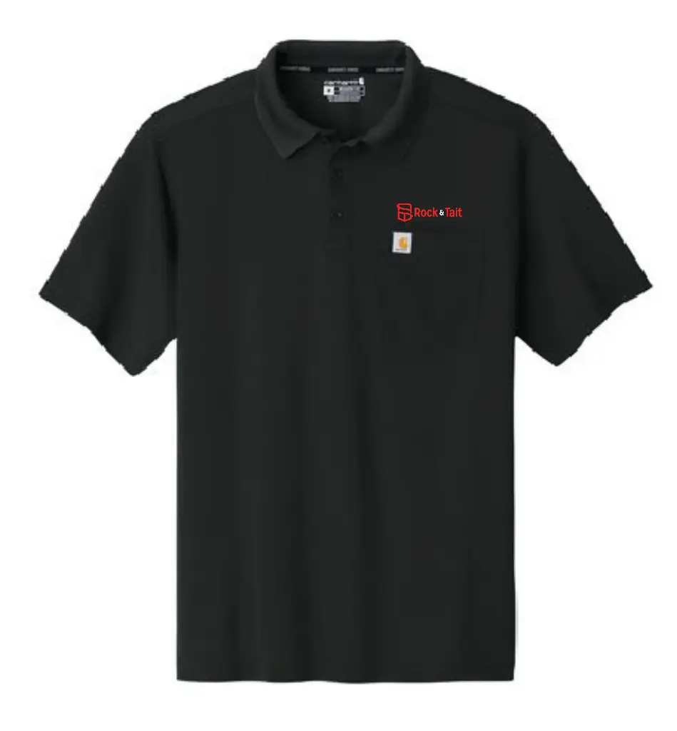 Carhartt Force Snag-Resistant Pocket Polo (Black, Small)