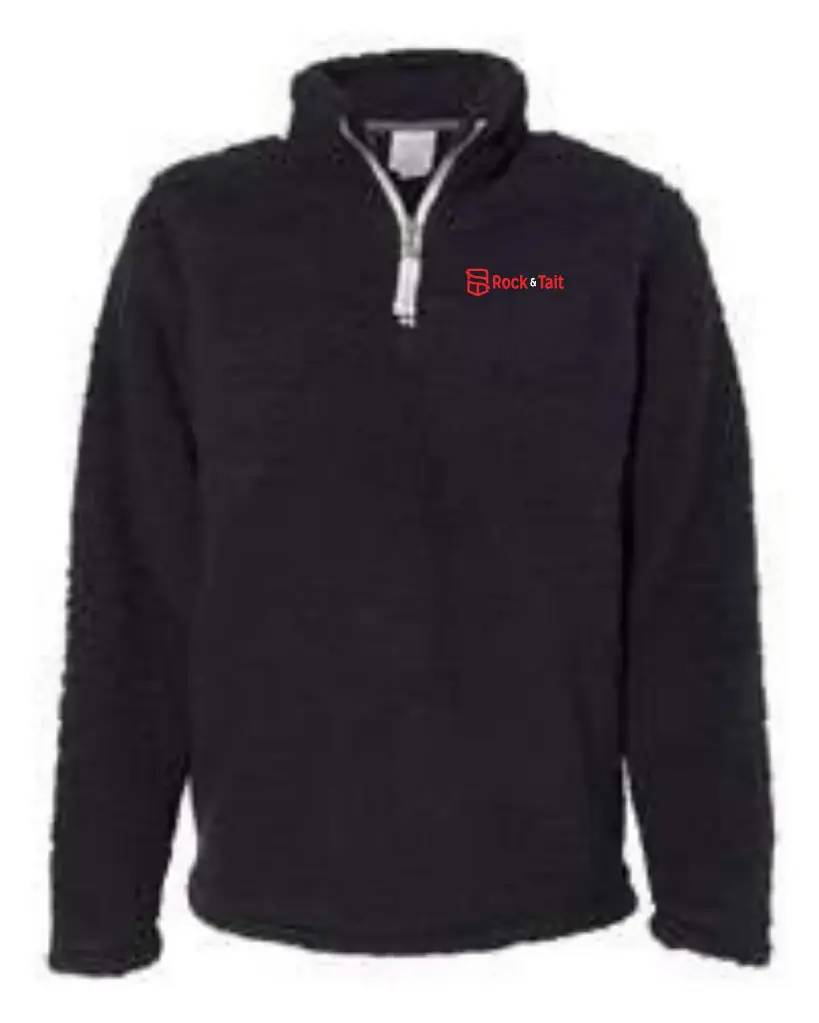 J. America Women's Epic Sherpa 1/4 Pullover (Black, Small)