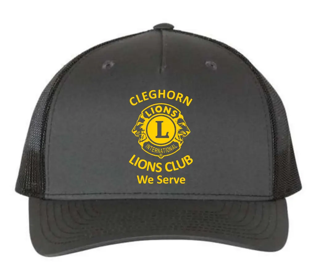 Richardson 112FP Embroidered Hat (Charcoal/Black)