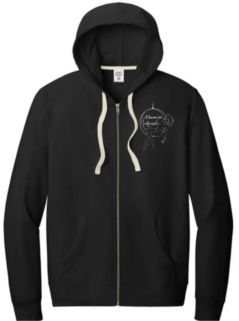 District Re-Fleece Full Zip Hoodie (Black, X-Small)