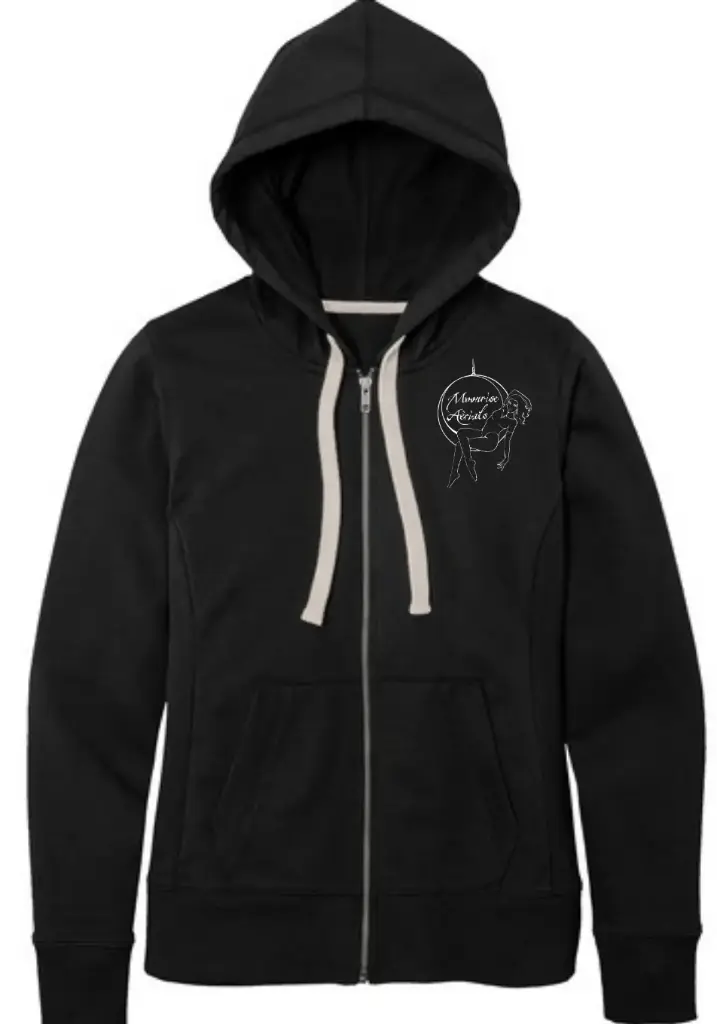 District Women's Re-Fleece Full Zip Hoodie (Black, X-Small)
