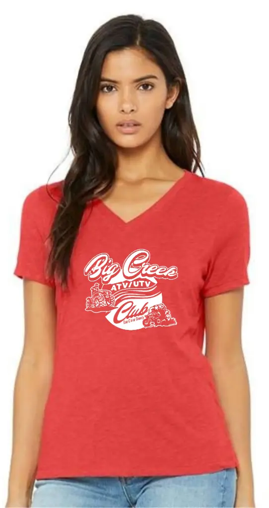 Bella+Canvas Women's Relaxed Triblend Short Sleeve V-Neck Tee