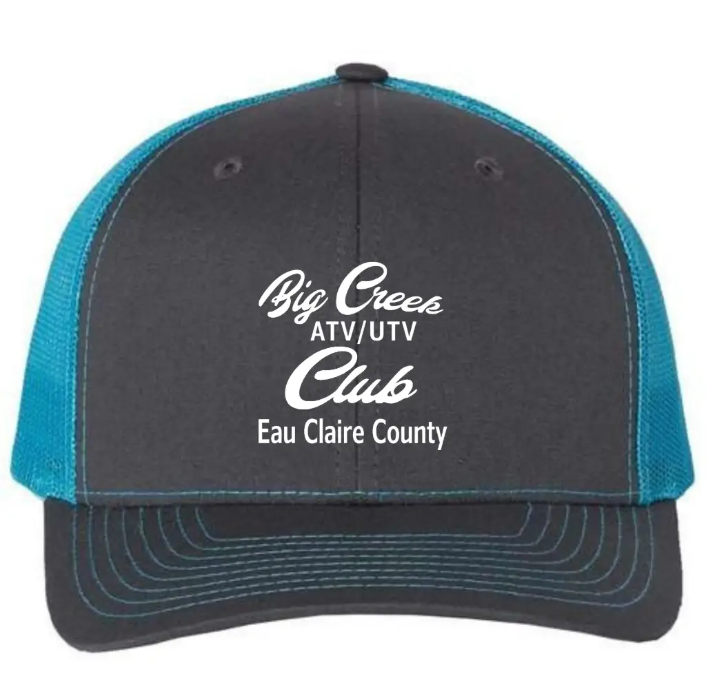 Richardson Snapback Trucker Cap (Charcoal/Neon Blue)