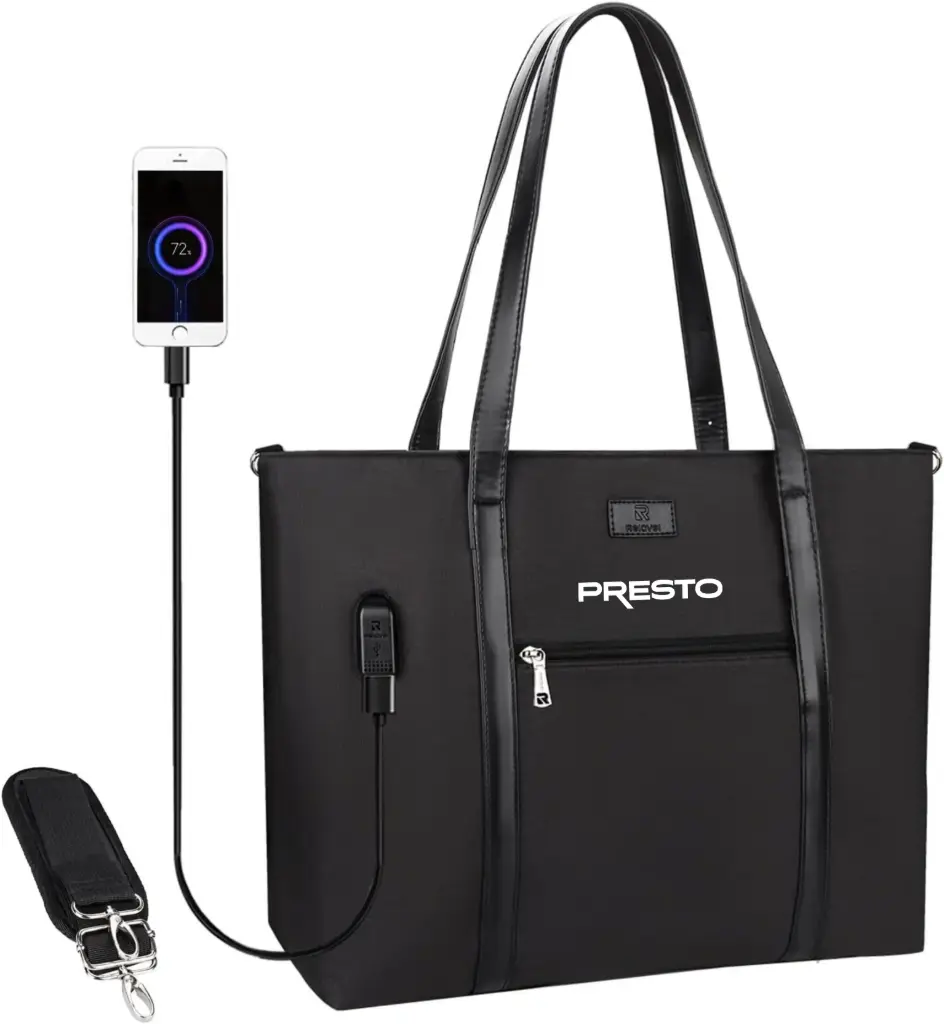 Monstina Women's Black Solid Utility Briefcase Bag