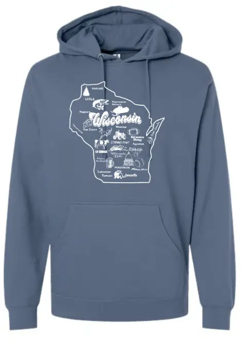Independent Trading Midweight Hooded Sweatshirt - Wisconsin State