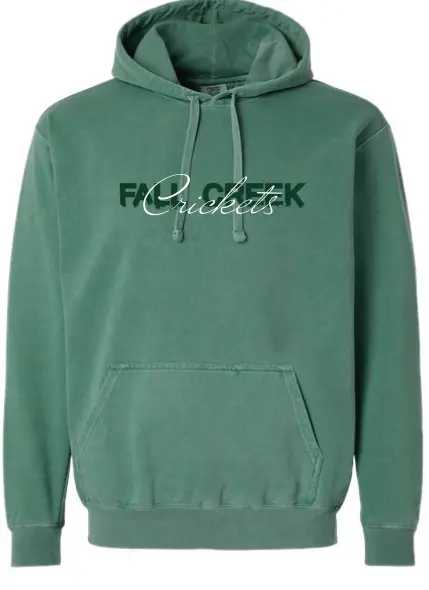 Comfort Colors Hoodie Stacked Cricket Logo