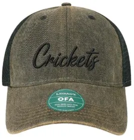 Legacy Old Favorite Trucker Cap Black Cricket Logo (Black)