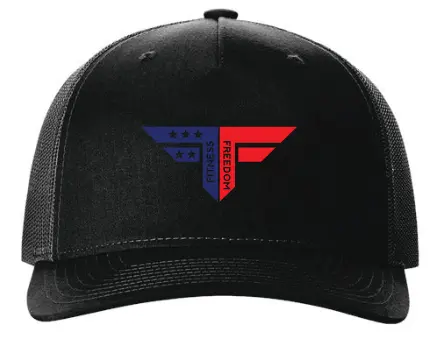Richardson Five-Panel Trucker Cap  (Black)