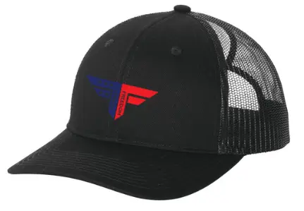Port Authority® Snapback Ponytail Trucker Cap (Black)