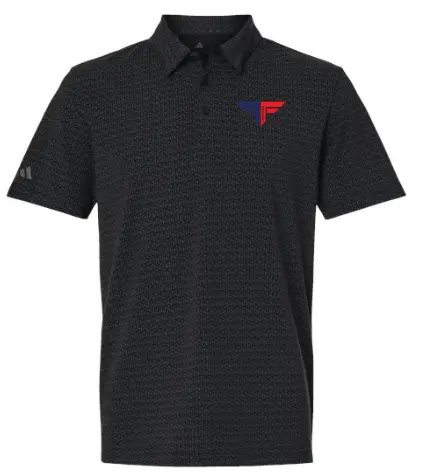 Adidas Men's Blended Printed Polo  (Black, Small)