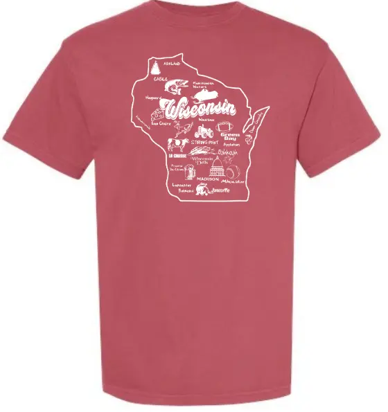 Comfort Colors T-Shirt - WI State (Small)