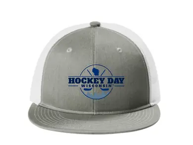 Port Authority® Snapback Flat Bill Trucker Cap (Heather Grey)