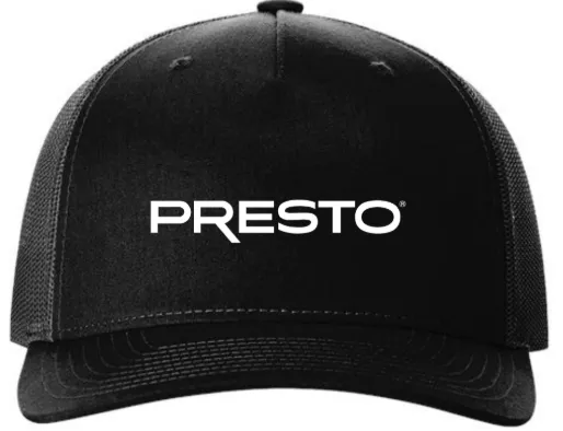 Richardson Five-Panel Trucker Cap - Presto (Black)