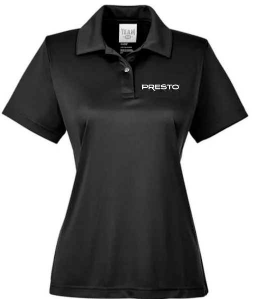 Team 365 Women's Zone Performance Polo - Presto (Black, X-Small)